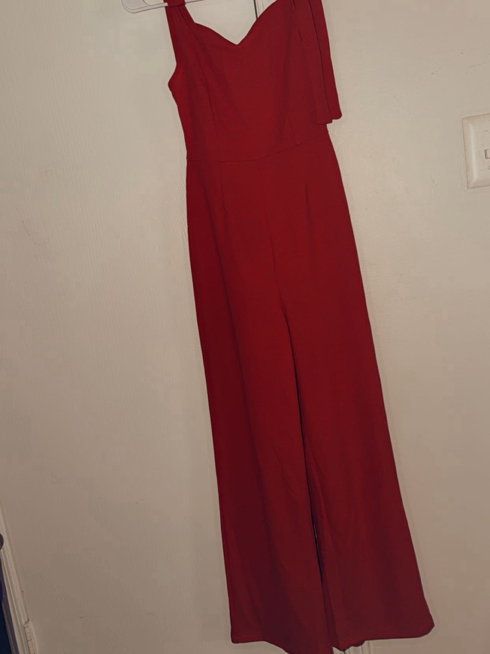 Red Wide-Leg Jumpsuit